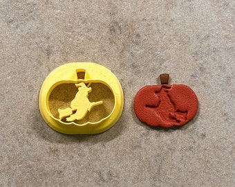 Witch Jack-O-Lantern Clay Cutter, Fall Clay Cutters, Halloween Clay Cutter, Embossing Cutter, Polymer Clay Tools, Ready To Ship