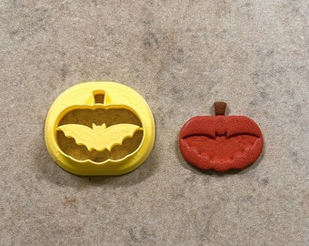 Bat Jack-O-Lantern Clay Cutter, Fall Clay Cutters, Halloween Clay Cutter, Embossing Cutter, Polymer Clay Tools, Ready To Ship