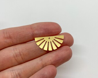 Crescent Moon Pendant Round Moon 1 Pc Geometric Jewelry Charm Jewelry Supplies Half Circle Charm Laser Cut Charms No Holes Charm