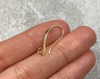 Lange Ohrhaken aus 18-karätig vergoldetem Messing: Elegante Ohrhaken für DIY-Schmuckherstellung
