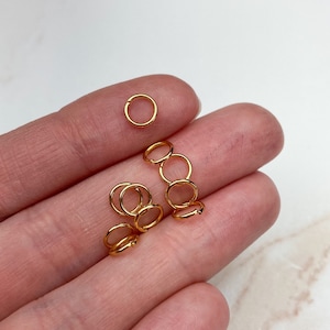 6mm 18K Gold Plated Stainless Steel Jump Rings, Open Jump Rings, 20 Gauge Jump Rings, Bulk Gold Jump Rings, Jewelry Findings