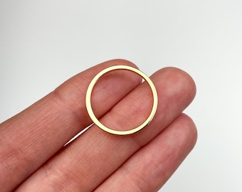 18K Gold Plated Circle Connector Charms, Gold Earring Findings, Jewelry Supplies