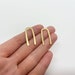 4pc+ 27 x 13mm Brass U Shape Pendant Charms, Brass Earring Components, Geometric Earring Connectors, Raw Brass Findings 