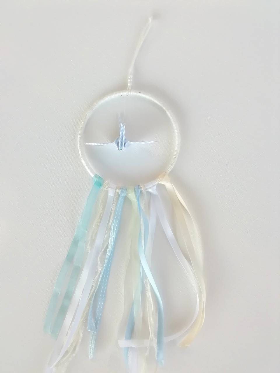 Origami, Attrape-Rêves, Mobile, Grue, Bleu et Blanc, Chambre d'enfant.