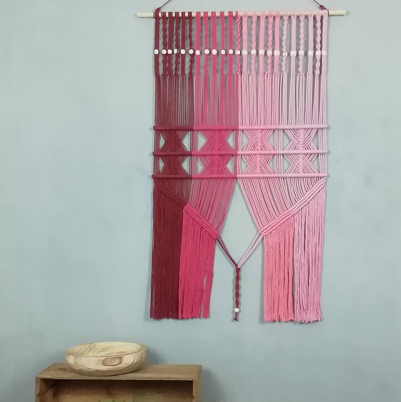 Macramé, Tenture, Tête