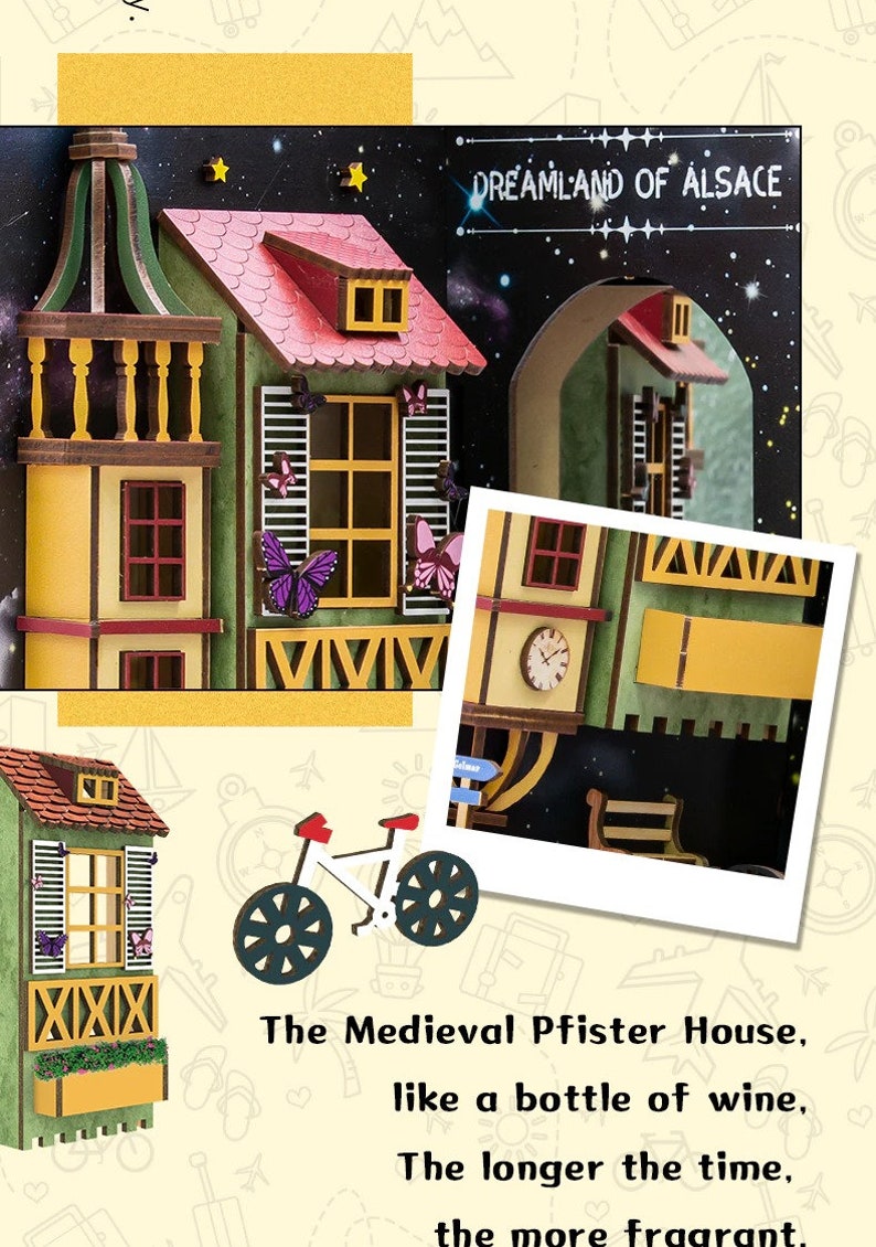 Dreamland Book Nook Kits DIY Wooden Bookshelf Miniature Etsy