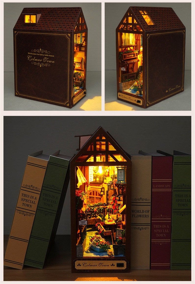 Miniature Forest House Model Book Nook Kits DIY Wooden - Etsy