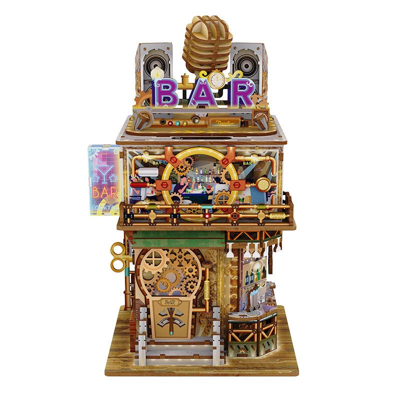 DIY Punk BAR Kit Dollhouse Jigsaw Puzzle Assembled 3D Model Etsy