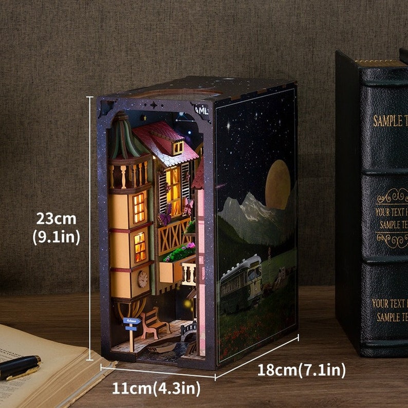 Dreamland Book Nook Kits DIY Wooden Bookshelf Miniature Etsy