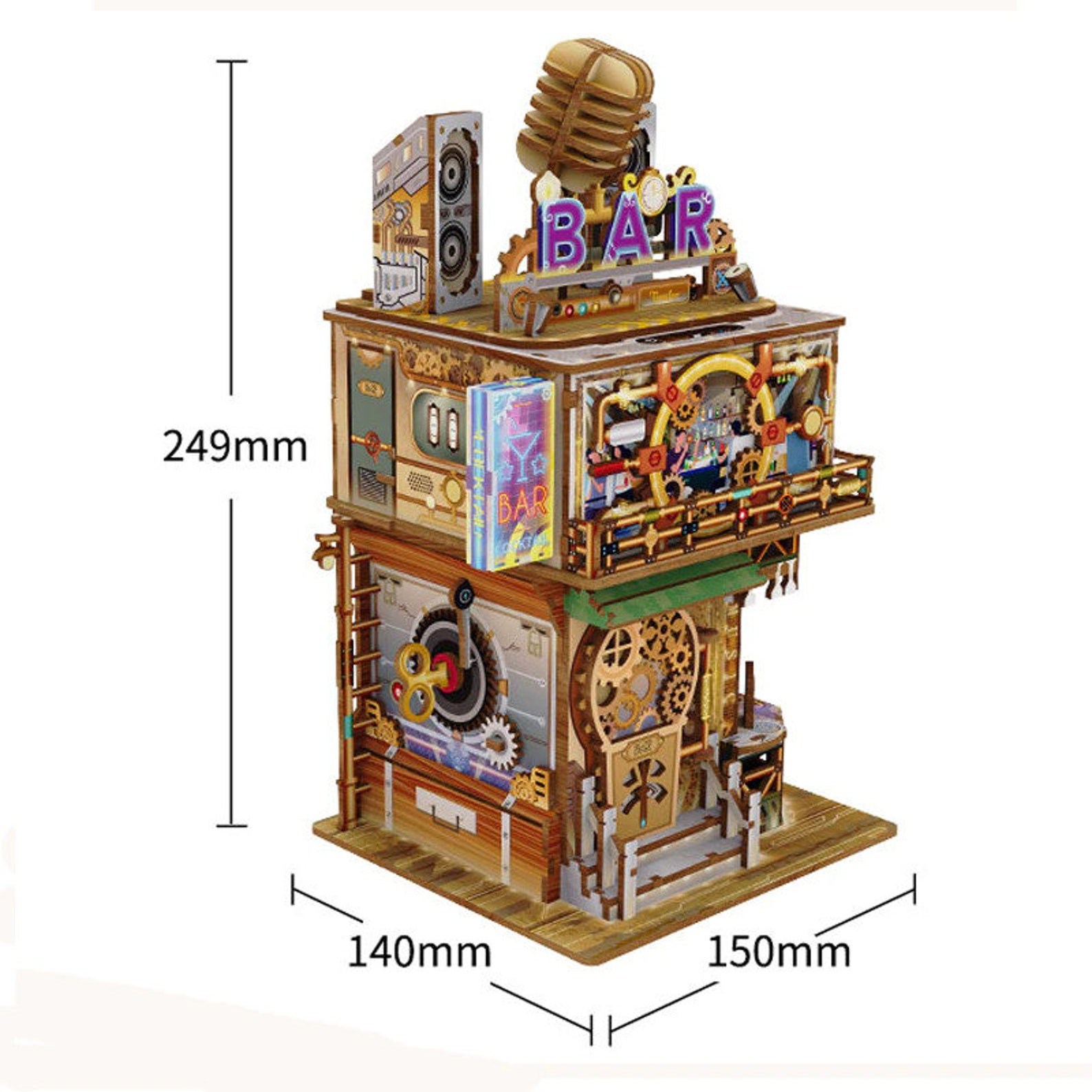 DIY Punk BAR Kit Dollhouse Jigsaw Puzzle Assembled 3D Model Etsy