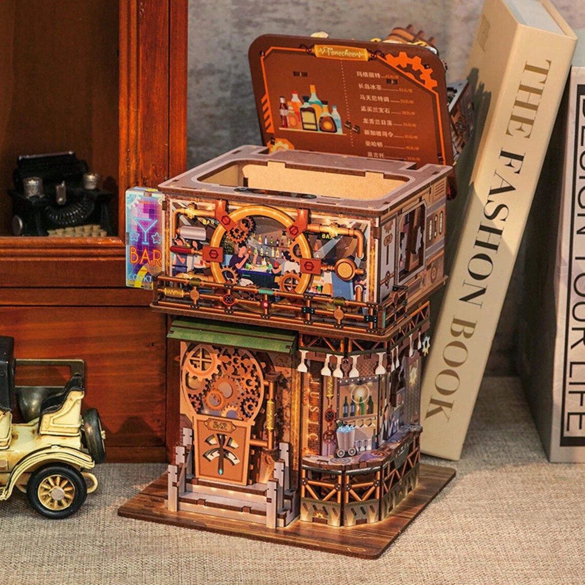 DIY Punk BAR Kit Dollhouse Jigsaw Puzzle Assembled 3D Model Etsy