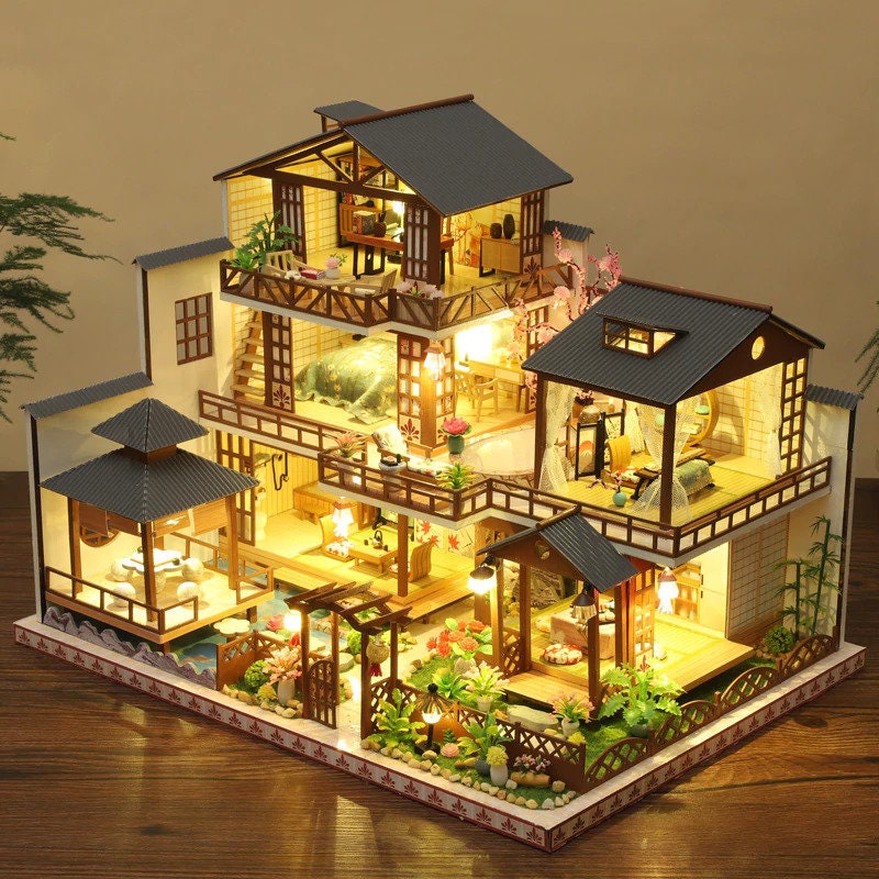 Luxury Doll House DIY Kit Wooden Japanese Architecture Self -  Finland