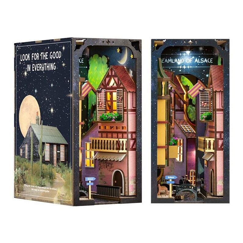 Dreamland Book Nook Kits DIY Wooden Bookshelf Miniature Etsy