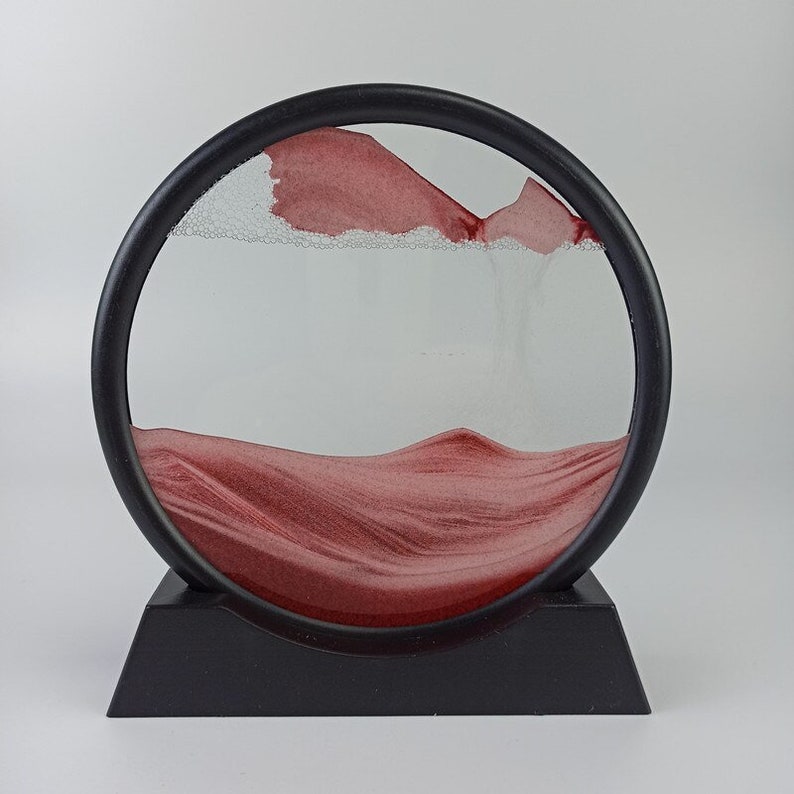 3D Moving Sand Art Picture Round Glass for Home Decoration Etsy