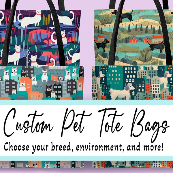 Somoyed Dog Pattern Print Leather Tote Bag main image 1