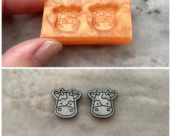Cow Stud Earring Silicone Mould