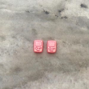 Consola de juegos portátil, molde de silicona para pendientes de botón,