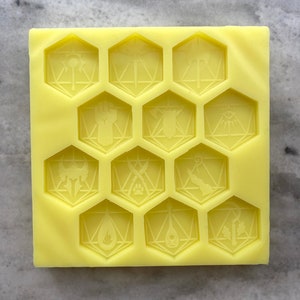 Mini DnD Classes Silicone Mould, Character Classes, 12 Classes