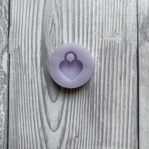 Padlock Heart Pendant Silicone Mould