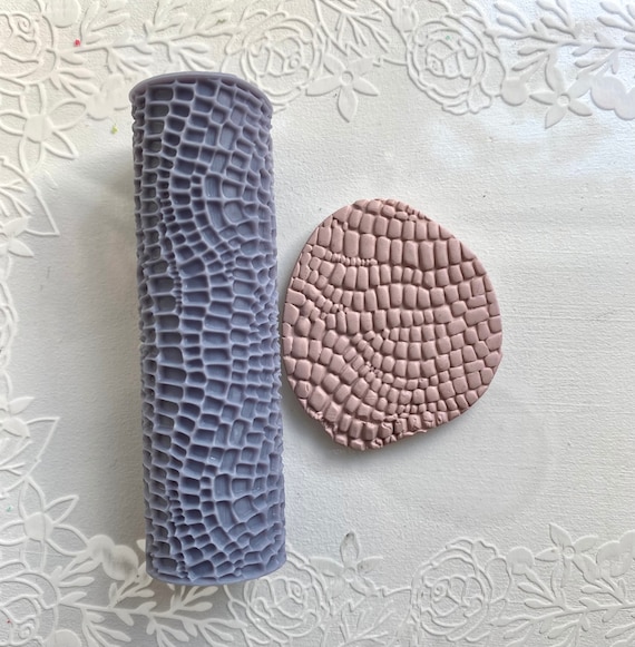 Clay Texture Roller for Polymer Clay Earrings, Polymer Clay Texture Roller  for Jewelry, Sandpaper Design and Seamless Texture Roller for Clay