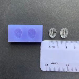 Brain Stud Earring Silicone Mould, Anatomical