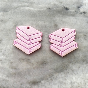 Stack Of Books Earring, Silicone Mould, Jewellery Mould, Earring Mould, Dangle Earring,