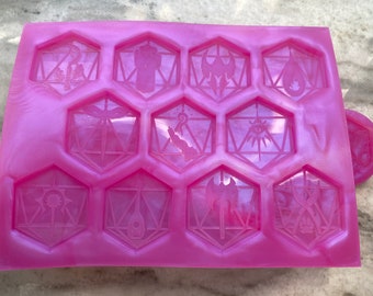 DnD Classes Silicone Mould, Character Classes, 12 Classes