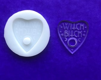 Witch Bitch Keychain Planchette Silicone Mould