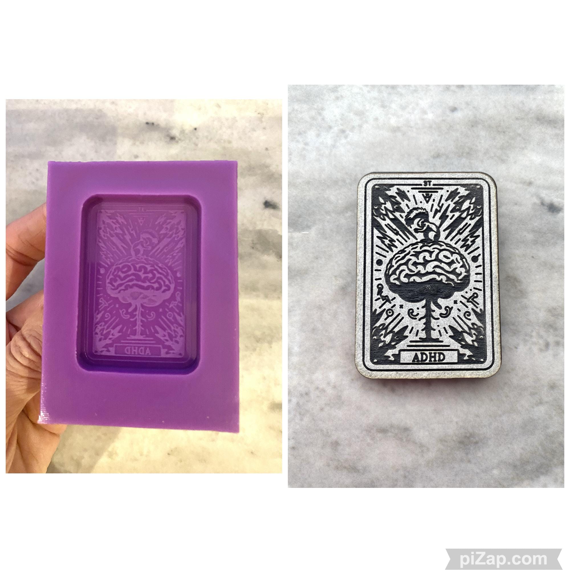 ADHD, Funny Tarot Card, Silicone Mould, Magnet Mould