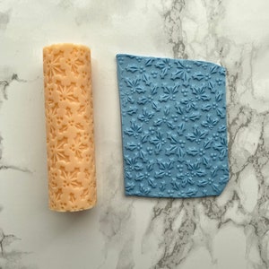 Può includere: Un set di due strumenti per la laminazione del fondant, uno è un mattarello testurizzato blu e l'altro è un foglio testurizzato blu chiaro. Entrambi gli strumenti presentano un motivo a foglie di agrifoglio e bacche.