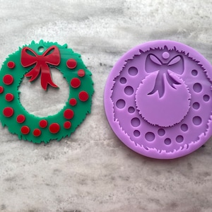 Christmas Wreath Bauble Silicone Mould, 3D decoration, Christmas Tree Decoration