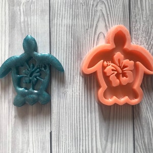 Turtle with Hibiscus Flower Silicone Mould image 4