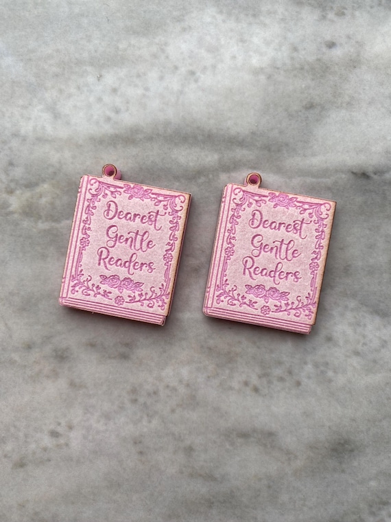 Dearest Gentle Reader Earring Silicone MOULD, Jewellery Mould, Earring Mould,