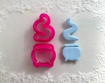Cauldron Clay Cutter / Polymer Clay Cutter / Polymer Clay Tools / Jewellery Making / 2 Piece Cutter