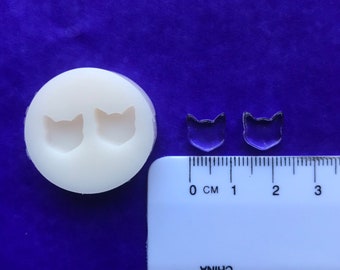 Cat’s Head Stud Earring Silicone Mould