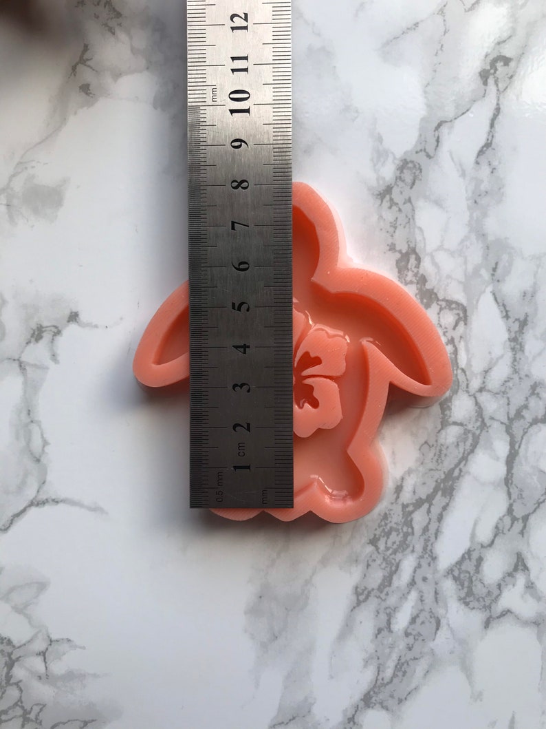 Turtle with Hibiscus Flower Silicone Mould image 3