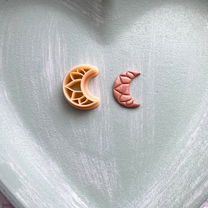 Mandala Crescent Moon Clay Cutter / Polymer Clay Cutter / Polymer Clay Tools / Jewellery Making