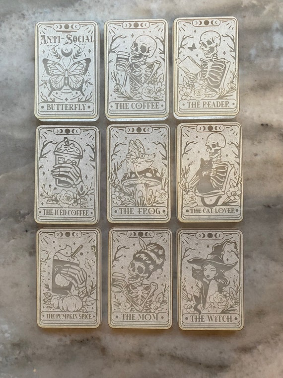 Funny Tarot Silicone Mould, Witchy Tarot, Coffee Tarot
