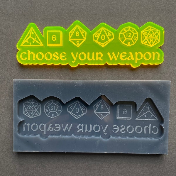 DnD ‘Choose Your Weapon’ Silicone Mould, Dungeons And Dragons