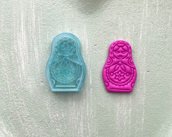Russian Doll Cutter / Polymer Clay Cutter / Polymer Clay Tools / Jewellery Making / Cats Face Flower