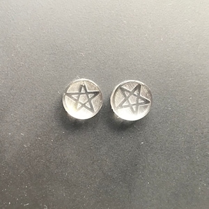 Mini Geëtste Pentagram Stud Earring Silicone Mould