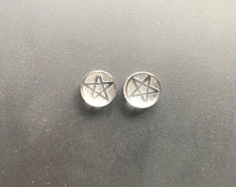 Mini Etched Pentagram Stud Earring Silicone Mould
