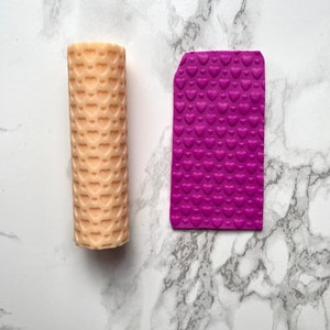 Large and Small Hearts Roller / Polymer Clay Roller / Polymer Clay Tools / Jewellery Making / Valentines Roller / Texture Roller