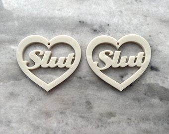 S*** Heart Earring, Silicone Mould, Jewellery Mould, Earring Mould, dangle Earring, Rude Earring Mould