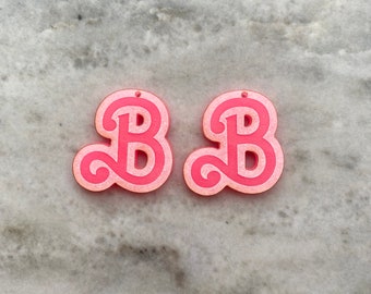 B Barbie Earring, Silicone Mould, Jewellery Mould, Earring Mould, Dangle Earring,