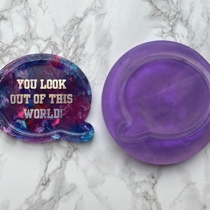 Speech Bubble Trinket Dish / Coaster Silicone Mould (with lip)