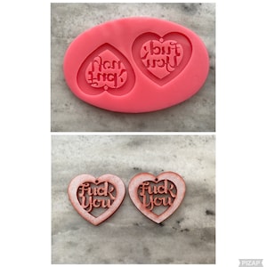 F You Earring, Silicone Mould, Jewellery Mould, Earring Mould, dangle Earring, Rude Earring Mould