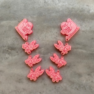 Santa Sleigh with Reindeers Earring, Silicone Mould, Jewellery Mould, Earring Mould, Dangle Earring,