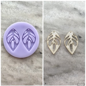 Leaf Earring, Silicone Mould, Jewellery Mould, Earring Mould, Leaf Cut Out, Dangle Earring