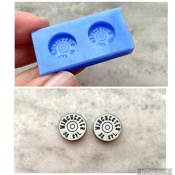 Winchester Bullet Stud Earring, Silicone Mould, Jewellery Mould, Earring Mould,
